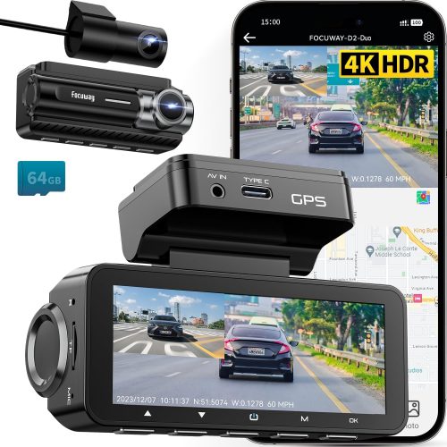 FocuWay  4K Dash Camera Dual Channel