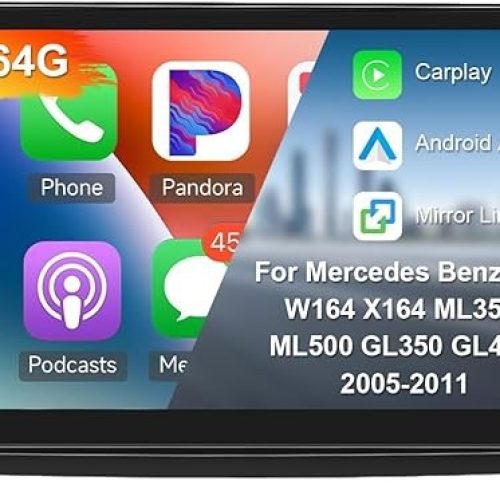 Mercedes Benz ML W164 X164 ML350 ML500 GL350 GL450 2005-2011 9″ 2+64GB  Android Stereo