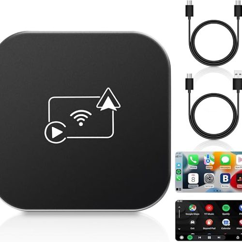 Tenpmas 2 in 1 Wireless Adapter for Apple Carplay Android Auto